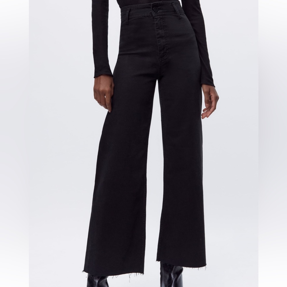 Marine straight black Zara pants